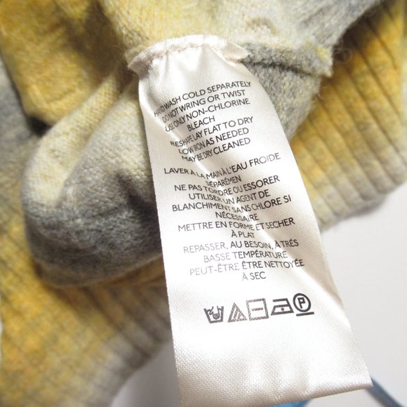 Anthropologie Pilcro Cropped Mock-Neck Sweater - Yellow Gray Ombre - XL - Picture 8 of 12